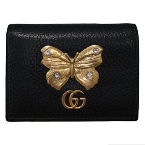 GUCCI Butterfly Compact Double G Logo Wallet